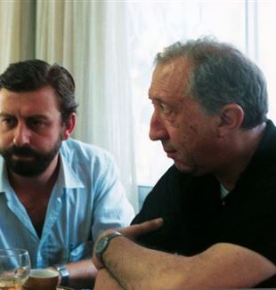 Enzo Piccinini amb Luigi Giussani, el 1986.
