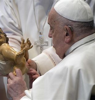 El papa Francesc durant la celebració de l’1 de gener de 2025 (©Alessia Giuliani/Catholic Press Photo)