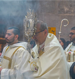 El cardenal Pizzaballa a la celebració del Corpus Christi a Jerusalem (lpj.org) 